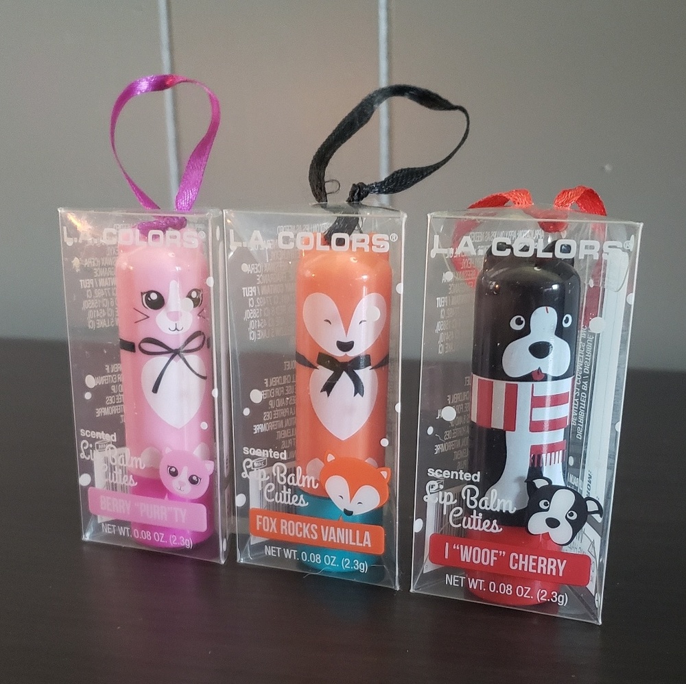 3 L.A. Colors Lip Balm Cuties - Brand New